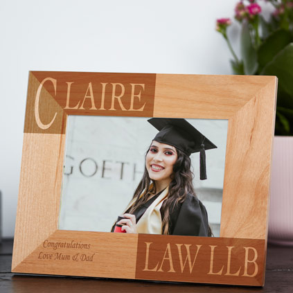 Graduate Gifts Personalised Wooden Photo Frame