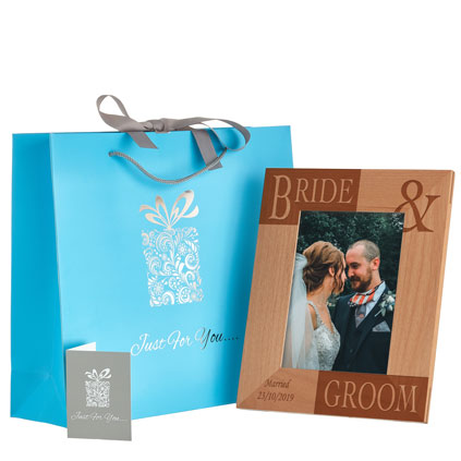 Bride And Groom Personalised Photo Frame