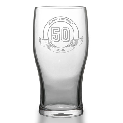 Personalised Pint Glass - Birthday Any Year