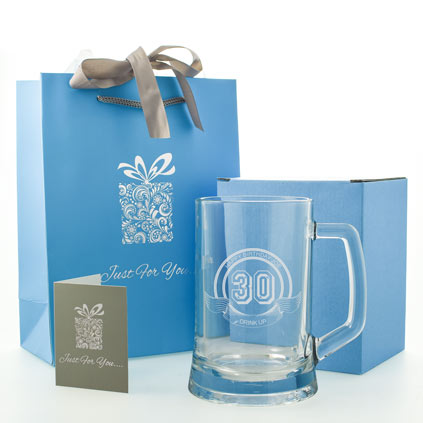 Personalised Pint Glass - 30th Birthday Gift