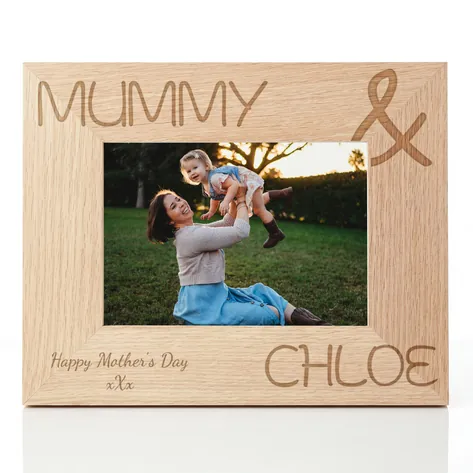 Mummy And Me Personalised Oak Photo Frame