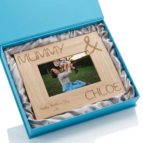 Mummy And Me Personalised Oak Photo Frame