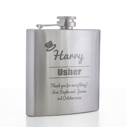 Personalised Hip Flask - Top Hat