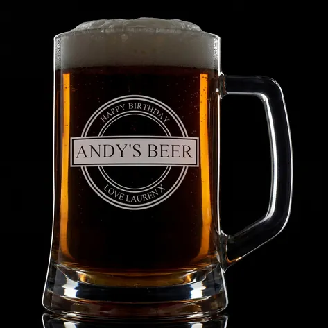 Personalised Tankard - Birthday Badge