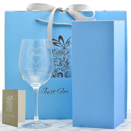Personalised Mum Wine Glass
