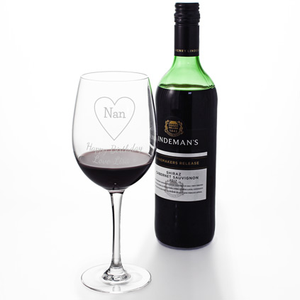 Personalised Mum Wine Glass