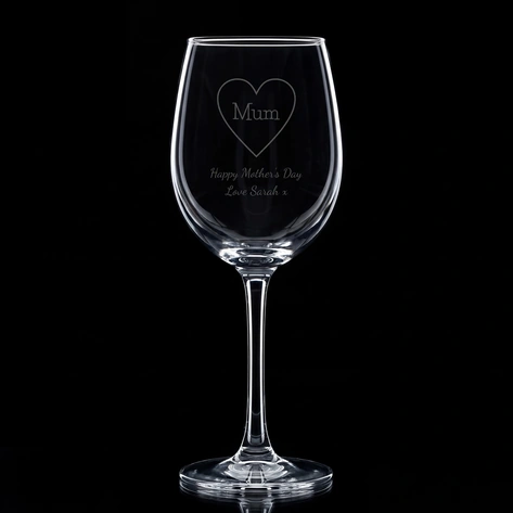 Personalised Mum Wine Glass