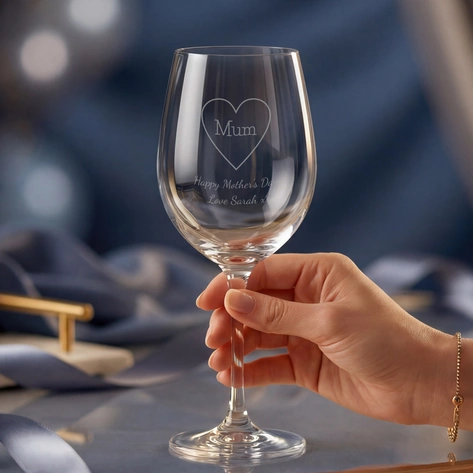 Personalised Mum Wine Glass