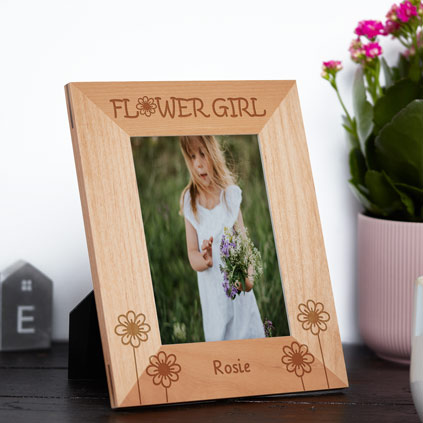 Personalised Flower Girl Photo Frame