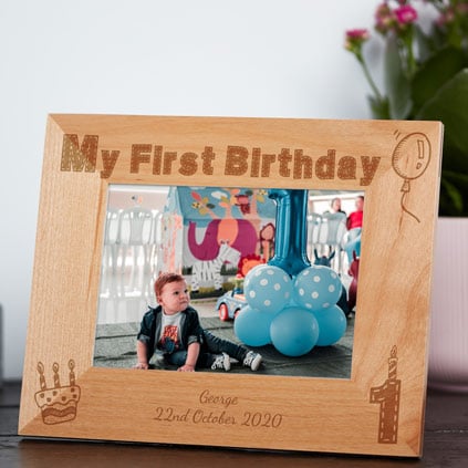 My First Birthday Personalised Photo Frame My First Birthday Personalised Photo Frame