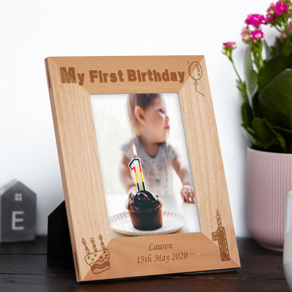 My First Birthday Personalised Photo Frame
