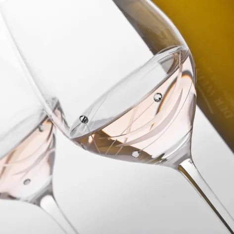 Spiral Diamante Crystal Wine Glass With Swarovski Elements