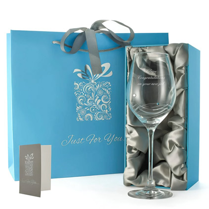 Spiral Diamante Crystal Wine Glass With Swarovski Elements