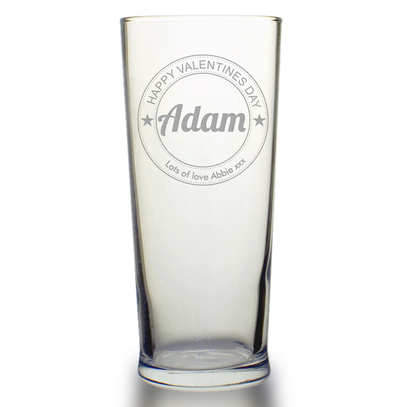 Personalised Pint Glass - Valentines