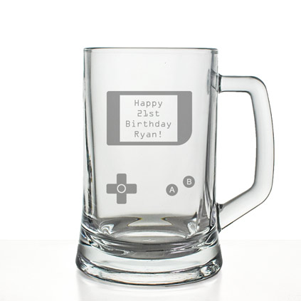 Personalised Pint Glass - Retro Gamer
