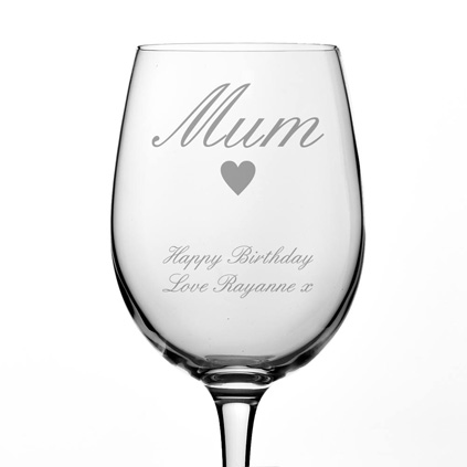 Personalised Mothers Day Wine Glass