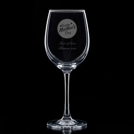 Happy Mothers Day Wine Glass