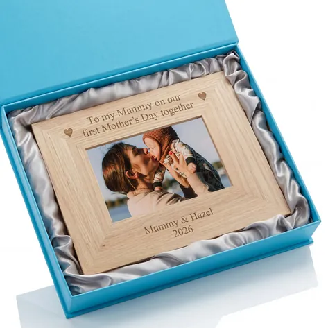 Our First Mothers Day Personalised Oak Frame