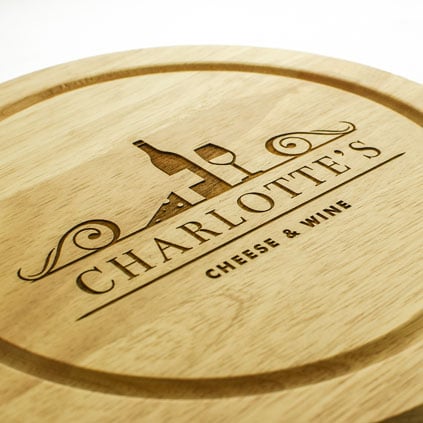 Personalised Wooden Cheese and Wine Board