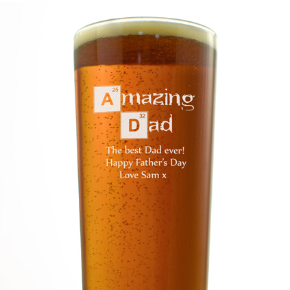 Amazing Dad Personalised Pint Glass