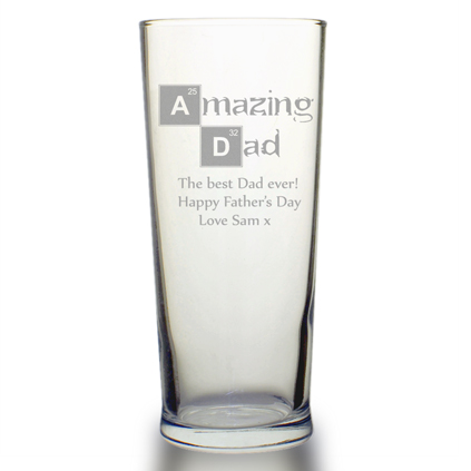 Amazing Dad Personalised Pint Glass