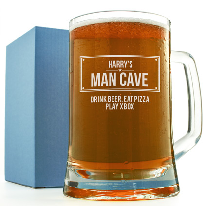 Man Cave Personalised Pint Glass