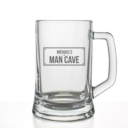 Man Cave Personalised Pint Glass