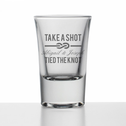 We Tied The Knot Personalised Shot Glasses