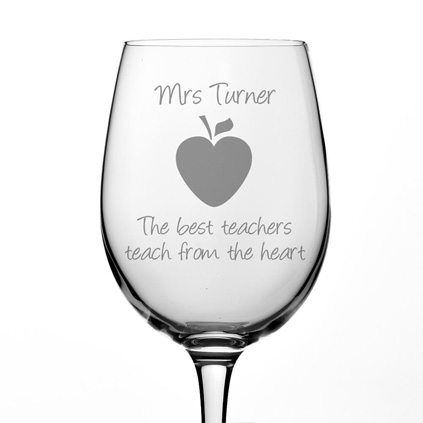 Personalised Wine Glass - Teach From The Heart