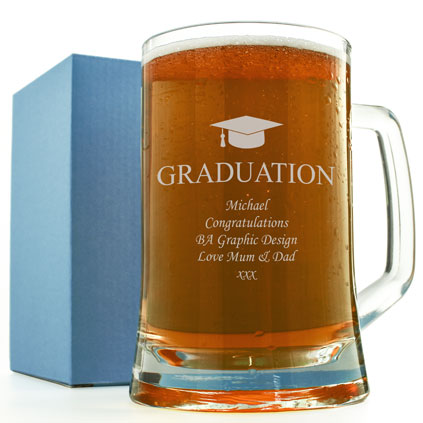 Personalised Pint Tankard - Graduation