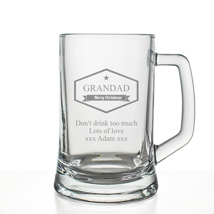 Personalised Pint Tankard - Merry Christmas