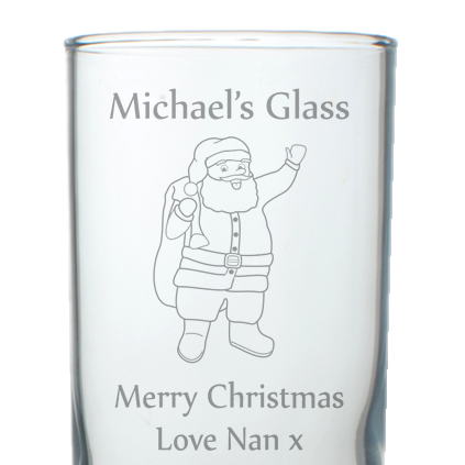 Personalised Children's Glass - Santa
