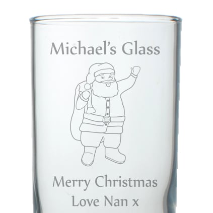 Personalised Children's Glass - Santa