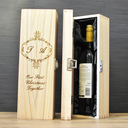 Personalised Filigree Couples Wine Box