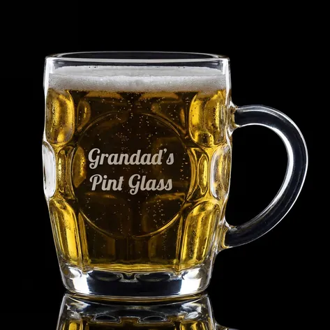 Personalised Dimple Pint Glass
