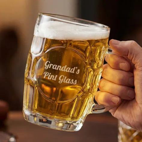 Personalised Dimple Pint Glass