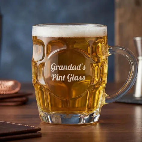 Personalised Dimple Pint Glass