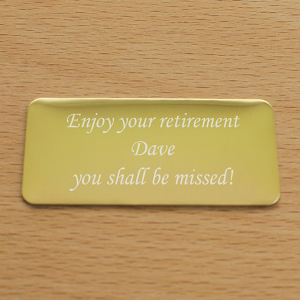 Personalised Self-Adhesive Plaque