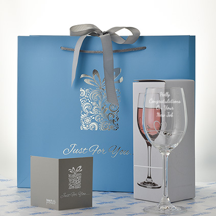 Personalised Petite Heart Wine Glass - 24 cl