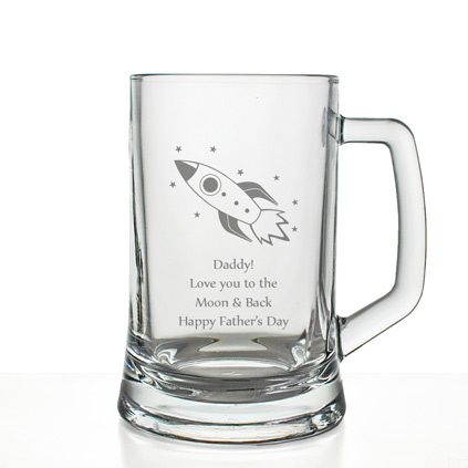 Personalised Love You To The Moon And Back Pint Tankard