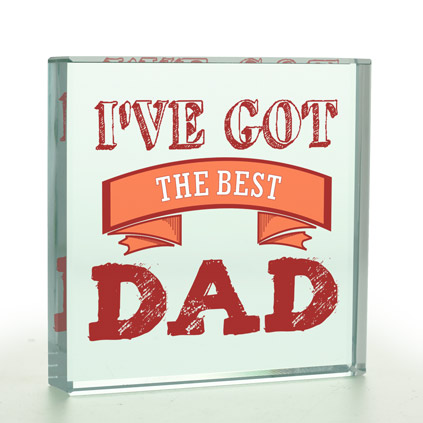 'I've Got The Best Dad' Glass Token