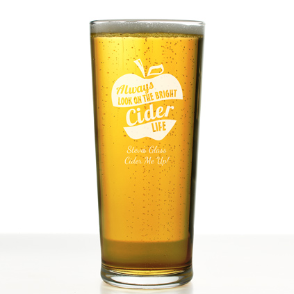 Personalised Pint Glass - Bright Cider Life