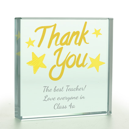 Personalised 'Thank You' Glass Token