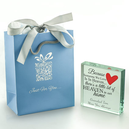 Personalised In Loving Memory Glass Token