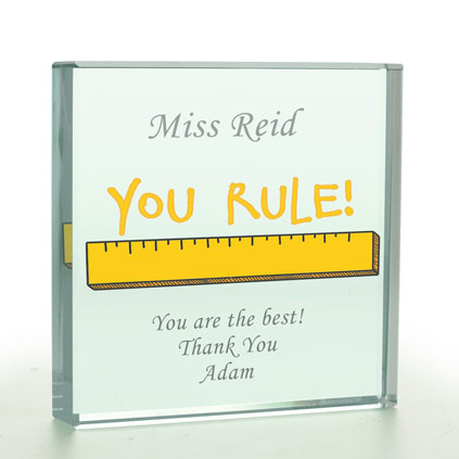 Personalised 'You Rule' Glass Token
