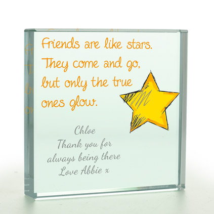 Personalised 'True Friends' Glass Token