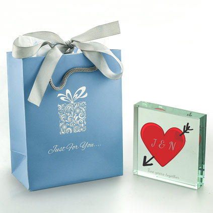 Personalised 'Cupid Strikes' Glass token