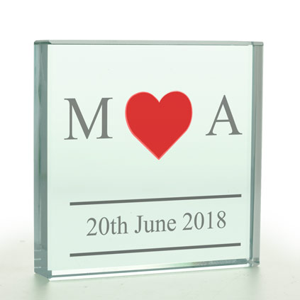 Personalised Anniversary Glass Token