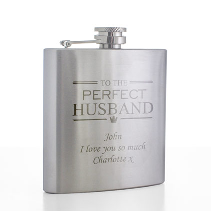 Personalised Hip Flask - The Perfect Husband