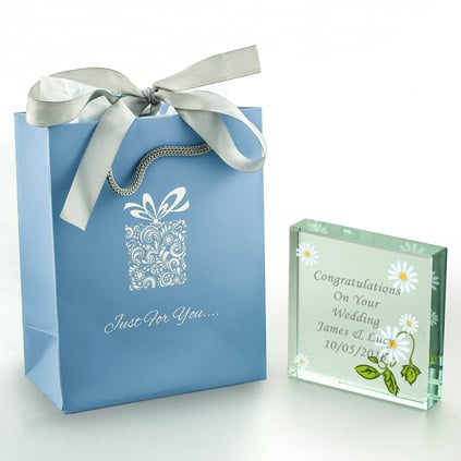 Personalised Flower Design Glass Token